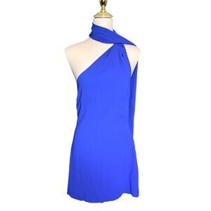 modal open-back long-sleeve mini dress Jenna Long Sleeve Open Back Cotton Mini Dress